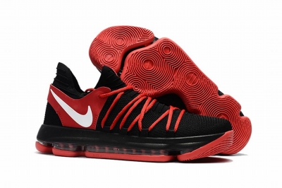 Nike KD 10 Shoes Black Red White