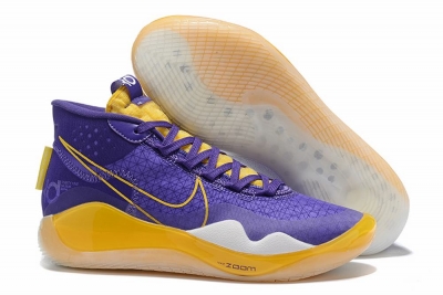 Nike KD 12 Men Shoes Purple Yellow