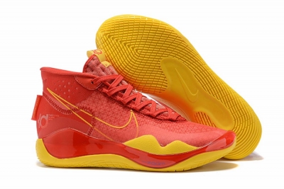 Nike KD 12 Men Shoes Red Yellow