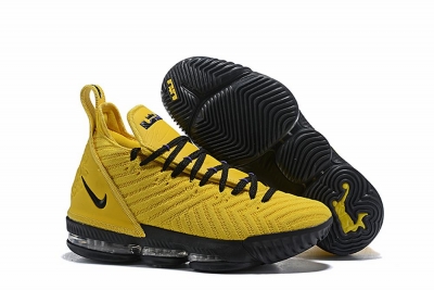 Nike Lebron James 16 Air Cushion Shoes Yellow Black