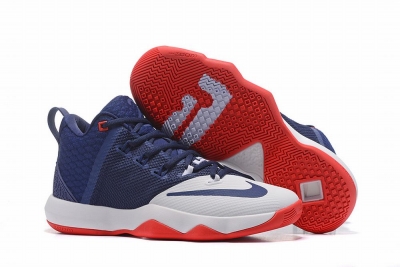 Nike Lebron James Ambassador 9 Shoes White Blue Red