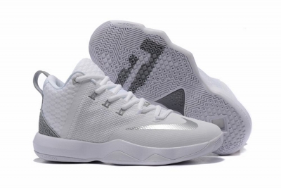 Nike Lebron James Ambassador 9 Shoes White Sliver