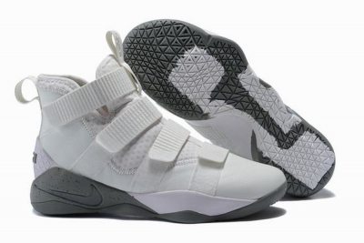Nike Lebron James Soldier 11 Shoes White Grey