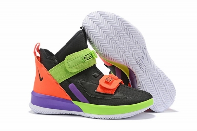 Nike Lebron James Soldier 13 Shoes Black Orange Purple