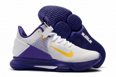 Nike Lebron James Witness 4 Shoes White Purple