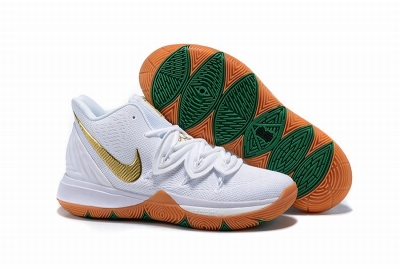 Nike Kyrie 5 White Green Godl-logo